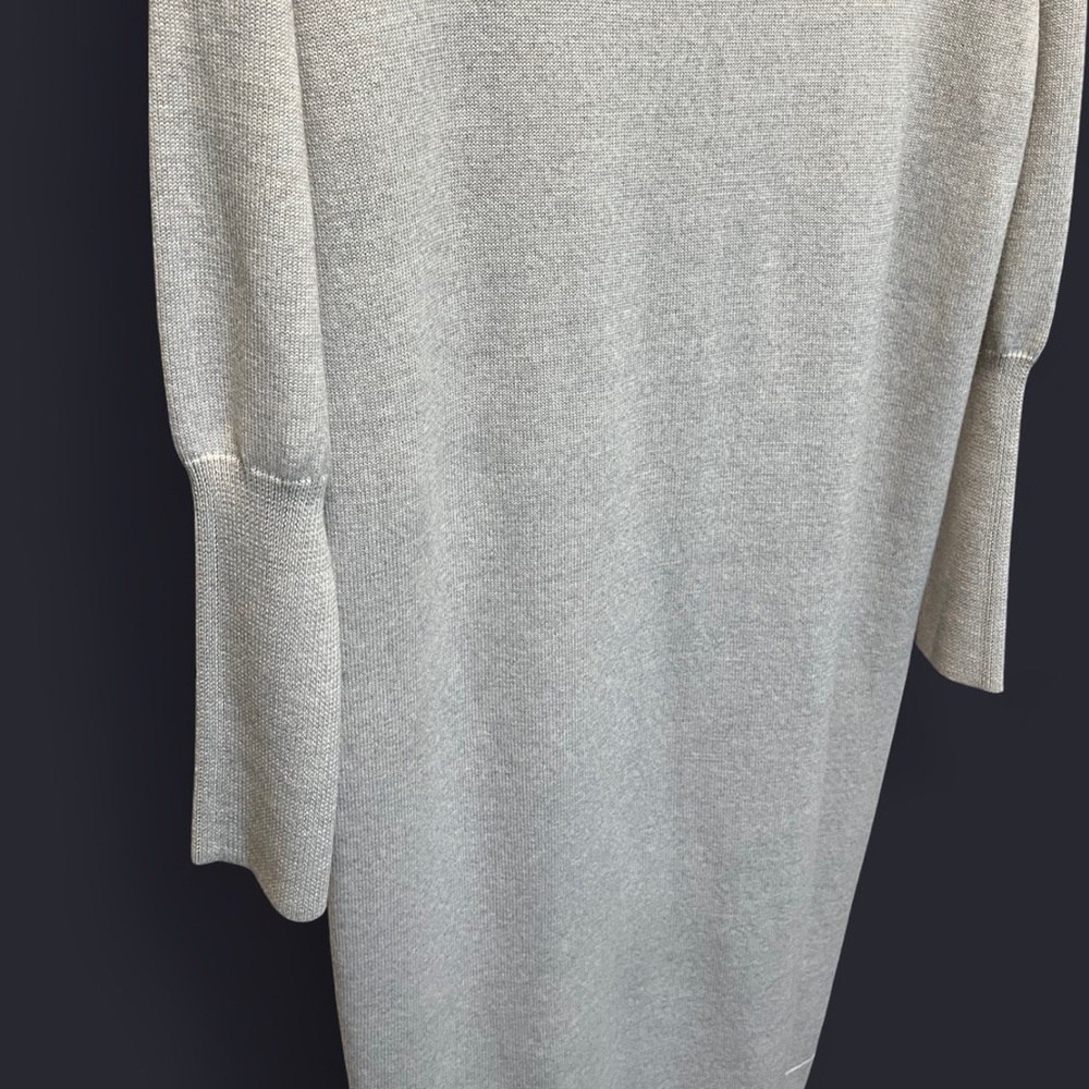 Wilfred 100% Merino Wool Cream Mock Neck Sweater Dress w/ Front Slit – Size S - Picture 7 of 10